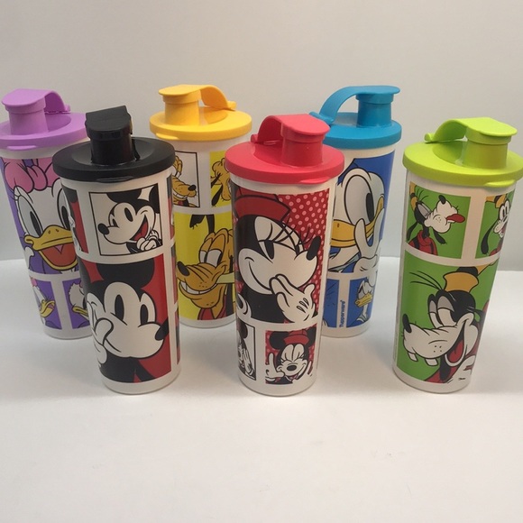 Disney Tupperware Tumblers Cup with Flip-Top Seal Set of 6 - Picture 11 of 16